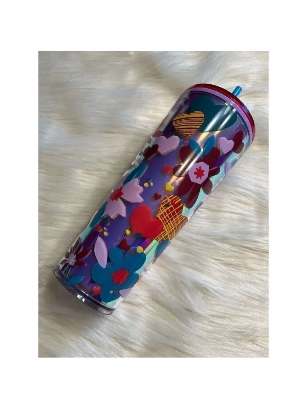 Starbucks 24oz Hearts and Flowers Multicolor Tumbler